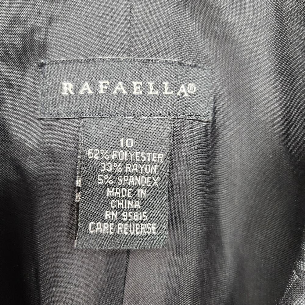 NWT Rafaella Blazer Women 10 Black Strip Lined Career Office Stretch Suit Jacket - Picture 11 of 11